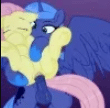 La Princesa Luna y Fluttershy de My Little Pony follando bien duro